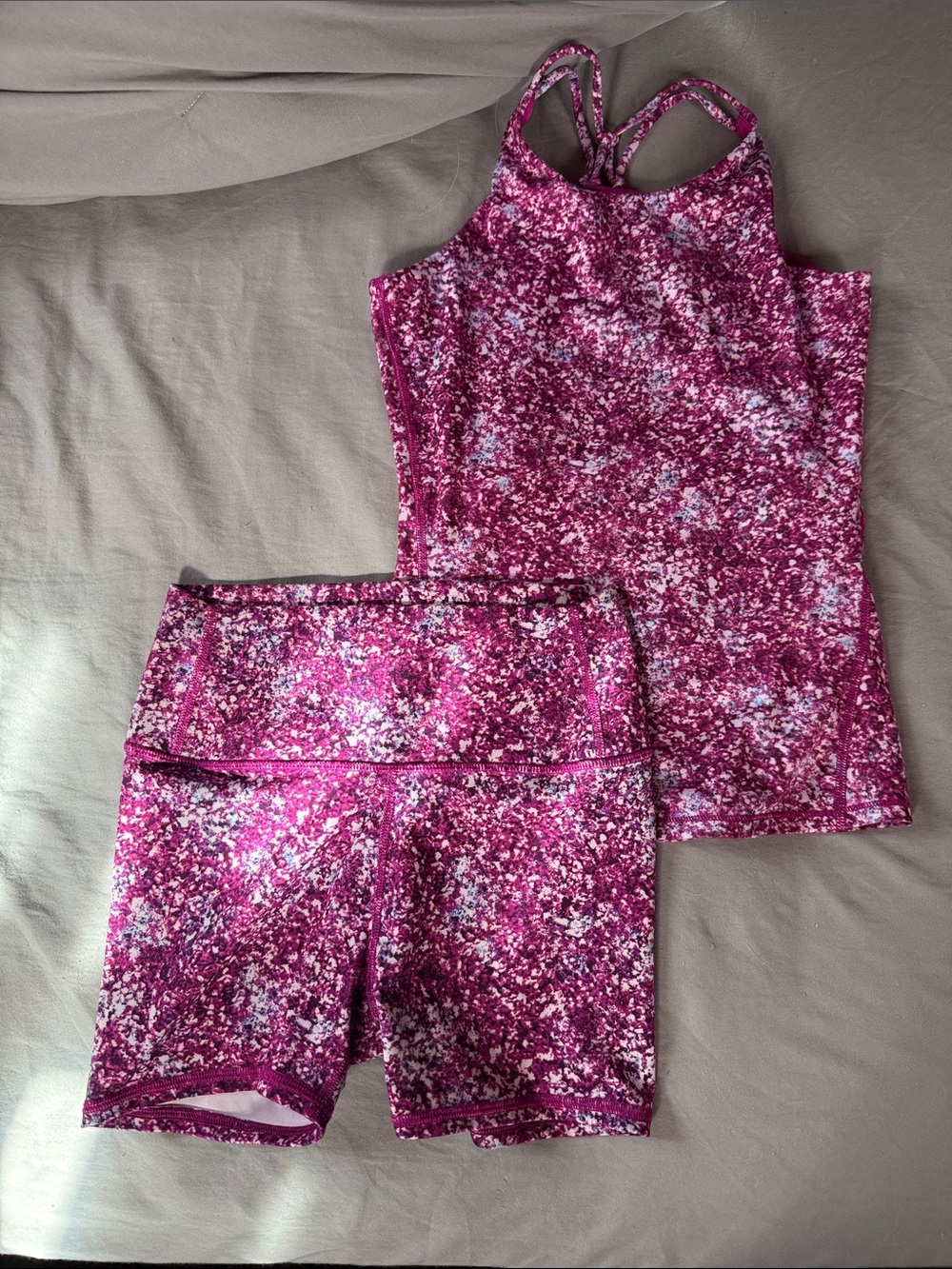 all in motion Pink Floral Print Performance Tank & Shorts Set